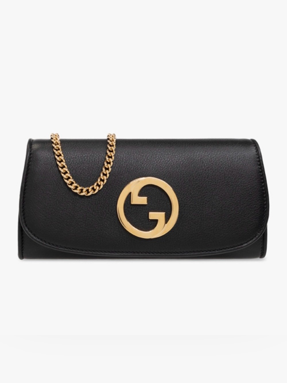 GUCCI Blondie GG logo leather wallet on chain crossbody bag WOC